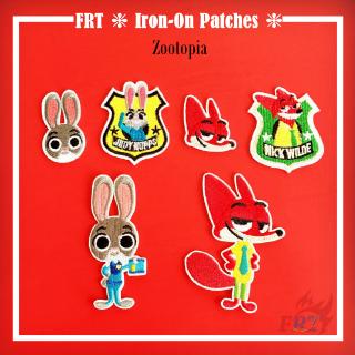 ☸ แผ่นแพทช์ ลายสวนสัตว์ ☸ แผ่นแพทช์ รีดติดเสื้อ รูป Judy / Nick Diy สําหรับตกแต่งเสื้อผ้า 1 ชิ้น