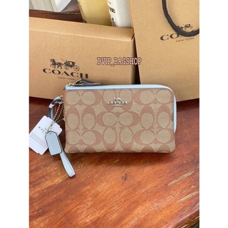 COACH F87591 DOUBLE CORNER ZIP WALLET แท้ COACH FACTORY OUTLET