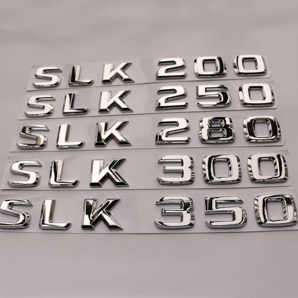 โลโก้รถเบนซ์ SLK55 SLK200 SLK280 SLK300 SLK350 AMG ดิจิตอลด้านหลังหางโลโก้รถสติกเกอร์