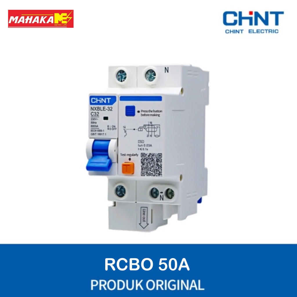RCBO Plus MCB 50 Ampere 50A 1Phase Chint