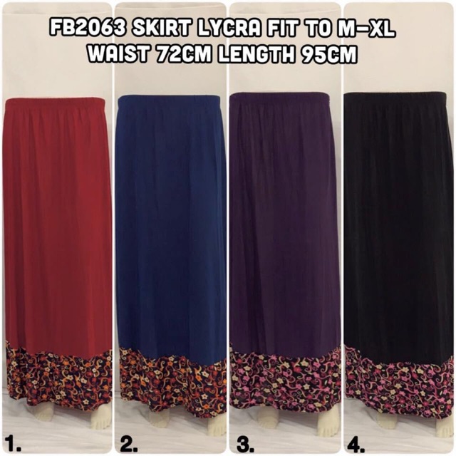 เสนอ Rm6 FB2063 กระโปรงคอรักลายดอกไม้ Lycra