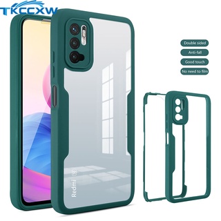 เคสโทรศัพท์มือถืออะคริลิคแบบบางสองด้านสําหรับ Xiaomi Poco X3 X4 Nfc M2 X3 M4 M3 Pro 360 องศา