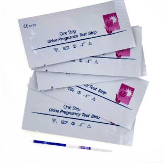 พร้อมส่ง 5 ชิ้น/ชุด ที่เทสตั้งครรภ์ ตรวจตั้งครรภ์ แผ่นเทสตั้งครรภ์ HCG pregnancy test แถมฟรีถ้วย