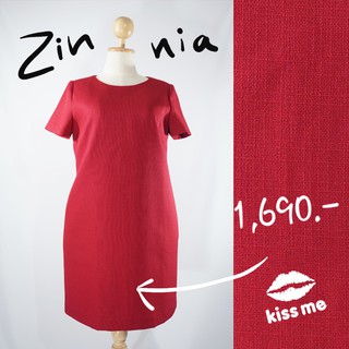 Zinnia Red Dress ซินเนีย เรด เดรส (M 38-31-40, L 40-34-42, XL 42-36-44, XXL 44-38-46)