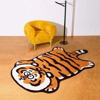 ผ้าเช็ดเท้าลายเสืออ้วน ผ้าเช็ดเท้า พรมเช็ดเท้า ผ้าเช็ดตีน พรมเสืออ้วน Fat Tiger Soft Carpet Bathroom Doormat Entrance