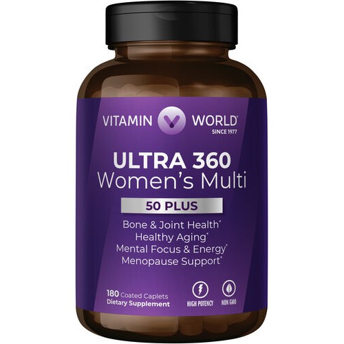 วิตามินรวมสำหรับผู้หญิง วัย 50 ขึ้นไป ULTRA 360 Women's Multi 50+ 180 Tablets Vitamin World 44308 EXP07/23