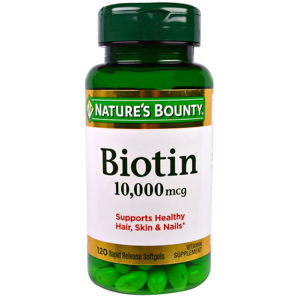 Nature's Bounty Ultra Strength Biotin 10,000 Mcg 120 Rapid Release ...