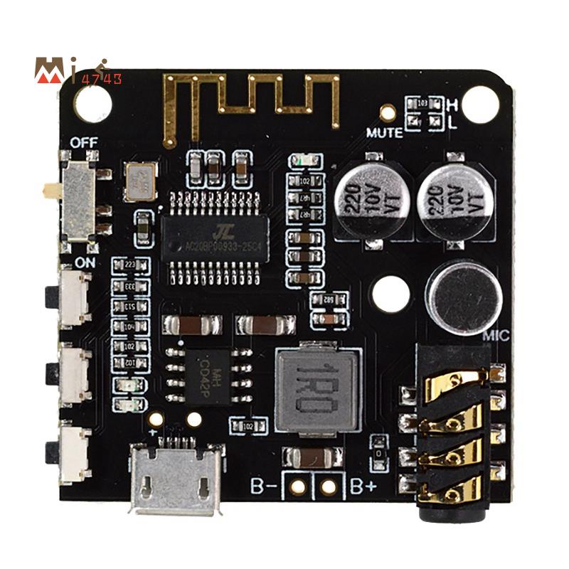 BT5.0 Audio MP3 Bluetooth Audio Decoder Board Lossless Car Speaker Audio Amplifier Board DIY Audio Receiver Black