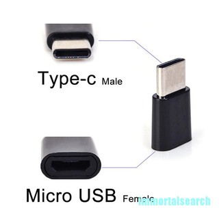 [IMMOR] Micro USB Female to Type-c USB-C Male Adapter Converter Charging Connector ELE