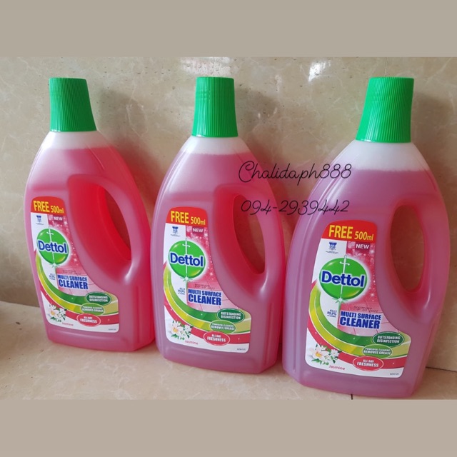 น้ำยาถูพื้นเดทตอล (พร้อมส่ง📌ราคาถูกสุด) dettol multi surface cleaner ขนาด 2ลิตร ✅รับเพิ่มอีก500ml. ขวดใหญ่สุดคุ้ม=2.5L.