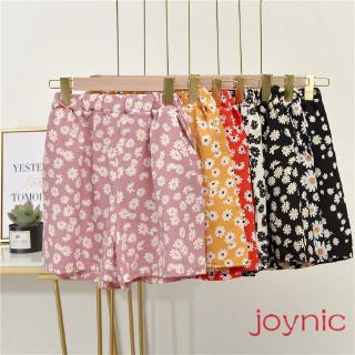 ✨joynic✨ S-2XL จุด ใหม่เดซี่กางเกงนักเรียนหญิงสไตล์เกาหลีหลวมกางเกงขาสั้นพิมพ์ผู้หญิงกางเกงลำลองLeggingsผู้หญิงฤดูร้อน ก