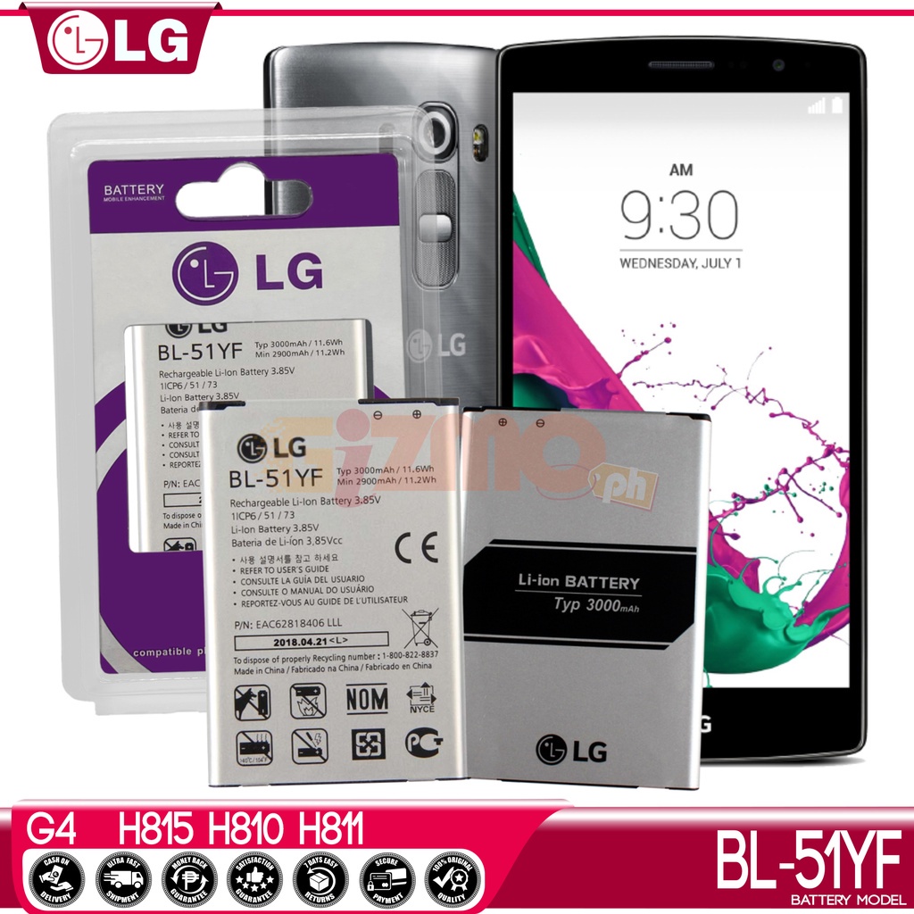 LG G4 รุ่น BL51F X815 แบตเตอรี่