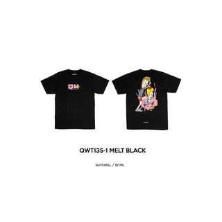 เสื้อยืดโอเวอร์ไซส์QWT135-1 MELT BLACK ดำS-3XL