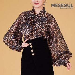 MESEOUL - เสื้อแขนพองปริ้นลายเสือ