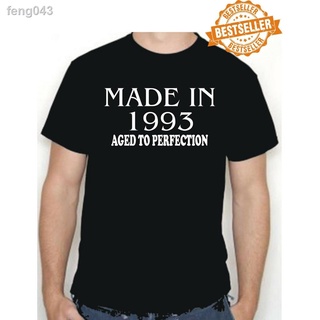 ♦❈✤ผลิตในปี 1993 วันเกิด Tee Aged To Perfection Xmas Party Mensshirtneck Short Sleeve Top Casual Loose Fashion Print