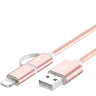 สายชาร์จ Type C 2 in 1 สาย USB 2 in 1 สาย USB Type C Micro USB braided