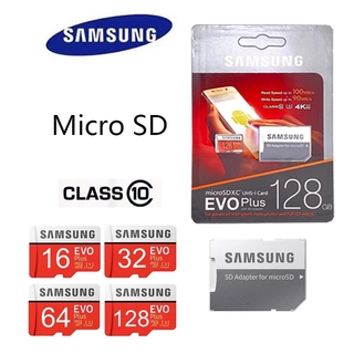 Samsung Micro SD Cards Memory card EVO PLUS 16GB/32GB/64GB/128GB Class10 แถม Adapter（100％）