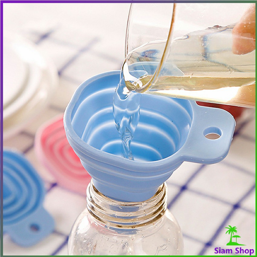 พับเก็บประหยัดพื้นที่ กรวยซิลิโคน  พกพาสะดวก Silicone funnel
