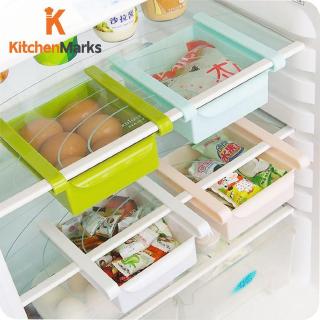 KitchenMarks ลิ้นชักเพิ่มที่เก็บของในตู้เย็น ช่องเก็บของ ถาดเก็บของ ช่องเก็บของในตู้เย็น ลิ้นชักเก็บของใต้โต๊ะ