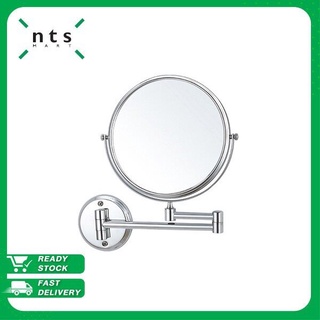 NTS Shaving Mirror (2 Fold) กระจกติดผนัง กระจกแต่งหน้า ขนาด 8 นิ้ว  กระจกขยาย กำลังขยาย 3 เท่า รุ่น NTS1-MIR-3M8