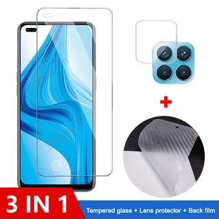 3-in-1 ฟิล์มกระจกนิรภัย ป้องกันหน้าจอ OPPO Reno 4Z 5G  OPPO Reno 4 4Z 5G 3 Pro  OPPO F17 F11 F15 F9 Pro HD