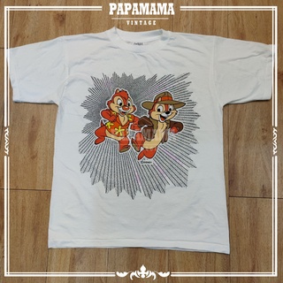 [ Chip and Dale ] ชิบกับเดล เป็นสองพี่น้องขายของในคลอง เสื้อการ์ตูน เสื้อวินเทจ papamama vintage