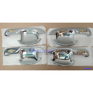 ครอบมือจับประตูโครเมียม แบบมีโลโก้ หน้า-หลัง ซ้าย-ขวา CHEVROLET TRAILBLAZER *4ชิ้น / อะไหล่ตกแต่งแท้จากห้าง