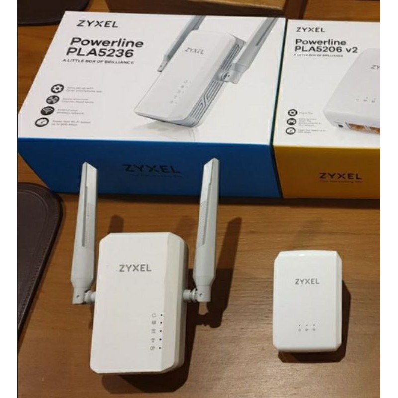 Powerline ของ Zyxel PLA5236 (WiFi) และ PLA5206v2 ใช้สายไฟฟ้าแทนสายแลน (มือ2)