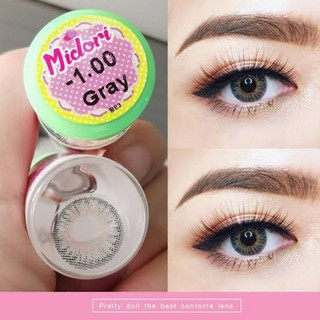 💟 Pretty Doll Midori brown gray Contactlens บิ๊กอาย คอนแทคเลนส์ ราคาถูก แถมตลับฟรี