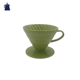 ดริปเปอร์ Hario 02 เซรามิค สีเขียวอ่อน / HARIO(283) V60 Dripper Ceramic 02-Light Green / VDC-02-LG-EX