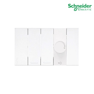 Schneider ชุดสวิตช์ทางเดียว 2ตัว+สวิตช์ไฟหรี่(Dimmer) 1ตัว พร้อมหน้ากาก สีขาว รุ่น AvatarOn A - สั่งซื้อที่ร้าน PlugOn