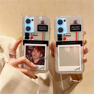 เคส Ready Stock Casing OPPO Reno7 Pro Reno6 Z Pro 5G Creative Photo Frame Transparent Phone Case Silicone TPU Soft Cover เคสโทรศัพท์