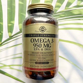 โอเมก้า 3 Omega3 EPA &amp; DHA Triple Strength 950 mg 100 Softgels (Solgar®) โอเมก้า3 Omega 3 Omega-3