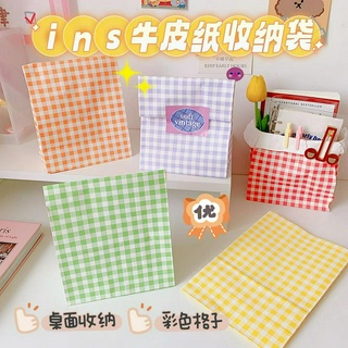 พร้อมส่ง ถุงกระดาษ ลายสก็อต ถุงใส่หขนม ใส่ของฝาก/ของขวัญ