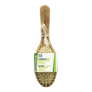 THE BODY SHOP OVAL BAMBOO PIN BRUSH โอวอล แบมบู พิน บรัช อุปกรณ์จัดแต่งทรงผม อุปกรณ์ความงาม ความงาม