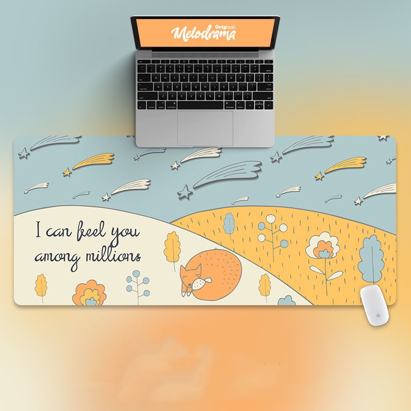 แผ่นรองเมาส์ ลายนักบินอวกาศน่ารัก ขนาดใหญ่ 90x40 80x30 21x26 กันลื่น สําหรับเล่นเกม แล็ปท็อป