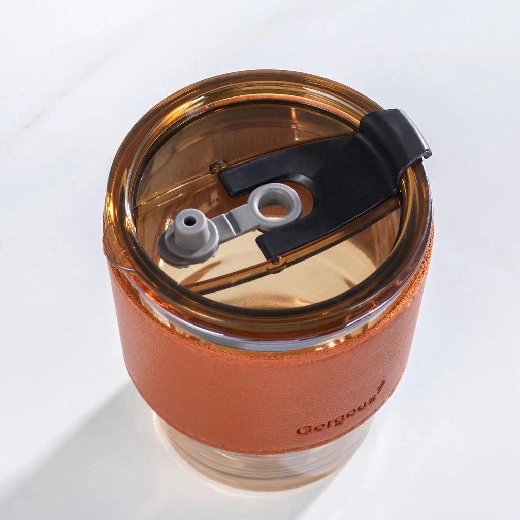 แก้วกาแฟ แก้วcoffee มีหนังหุ้ม+หลอด ครบเซต ชาวออฟฟิต+นักเรียนนักศึกษาต้องมี ของขวัญ - รูปที่ 3