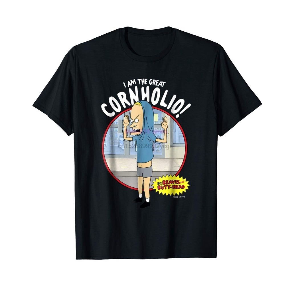 เสื้อยืดผ้าฝ้ายพิมพ์ลายคลาสสิก เสื้อยืด พิมพ์ลายกราฟิก Beavis and Butthead The Great Cornholio สําหรับผู้ชาย