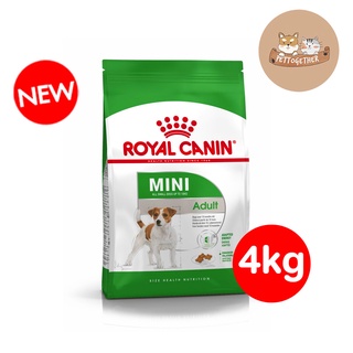 ใหม่ Royal canin Mini Adult 4 kg สุนัขพันธุ์เล็ก อายุ 1 ปีขึ้นไป ขนาด 4 กก.