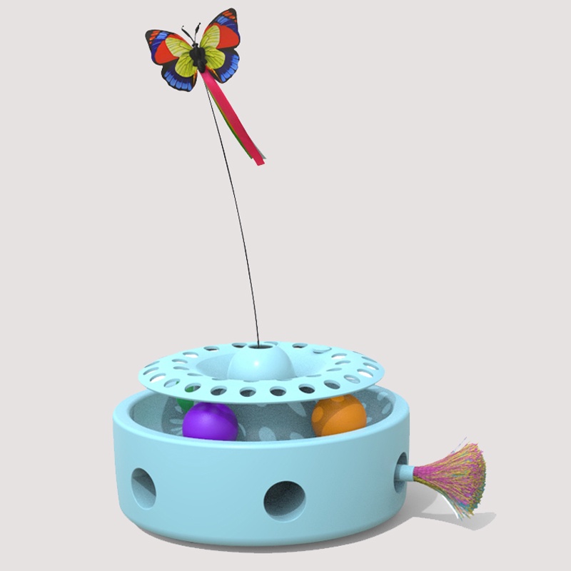 Automatic Cat Toy 360 Degree Butterfly Rotating Activated Cat Funny