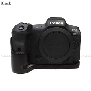 เคสกระเป๋าใส่กล้องกันกระแทกหนัง Pu สําหรับ Canon Eos R5 R6 With Hand Strap