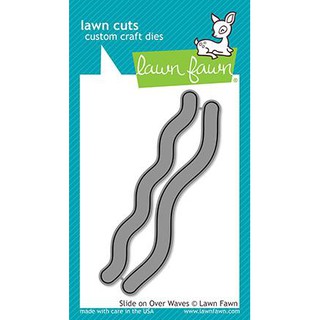 ✂ Craft Die แม่แบบตัดกระดาษ Lawn Fawn : Slide on over Waves   ใช้กับเครื่องตัดกระดาษมือหมุน