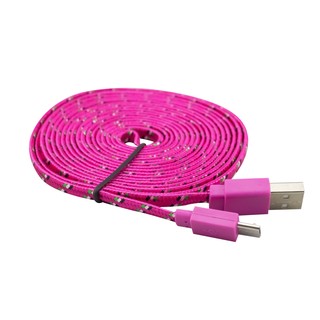 Getzhop  สายชาร์จ สายเสียบ USB ที่ชาร์จ ซัมซุง / สมาร์ทโฟน เฉพาะบางรุ่น 3M - (Dark/Pink)