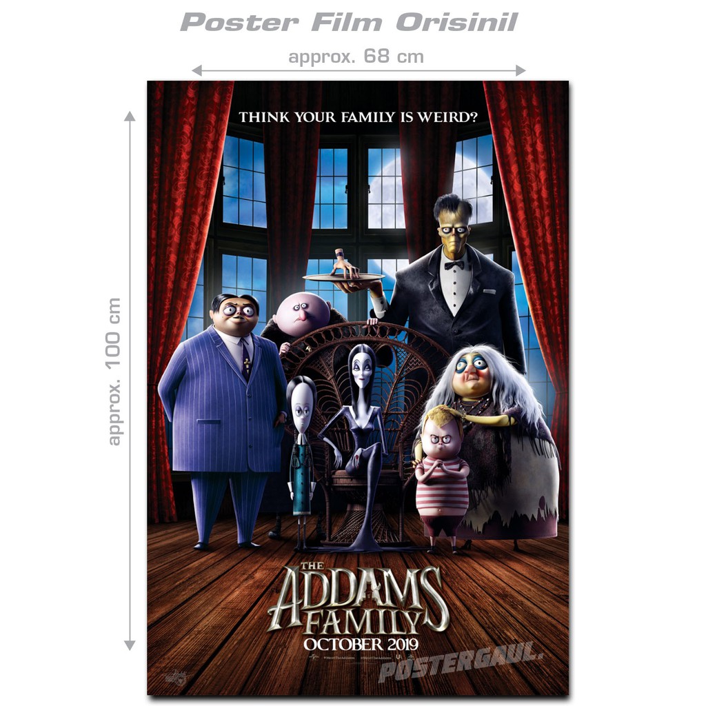 THE ADDAMS FAMILY (2019) Film Poster - แผ่นเดียวอินโดนีเซียดั้งเดิม 68 x 100 cm
