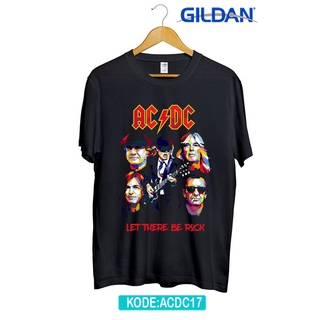 เสื้อยืดคอกลมเสื้อยืด พิมพ์ลาย Ac DC ORIGINAL GILDAN ACDC 17S-4XL