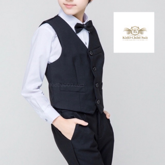 Boy Vest เสื่อกั๊กสีดำ สีกรม สีแดง เข้ารูป มีซับใน ผ้าดี ขนาด 110, 120, 130, 140, 150, 160, 170