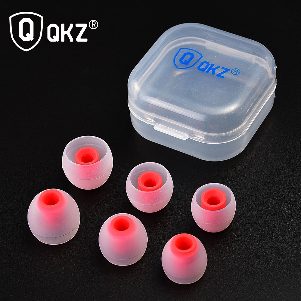 3 คู่ (S / M / L) QKZ หูฟังอินเอียร์ ซิลิโคนนุ่ม เคสเปลี่ยน ที่ครอบหูฟัง แผ่นรองหูฟัง