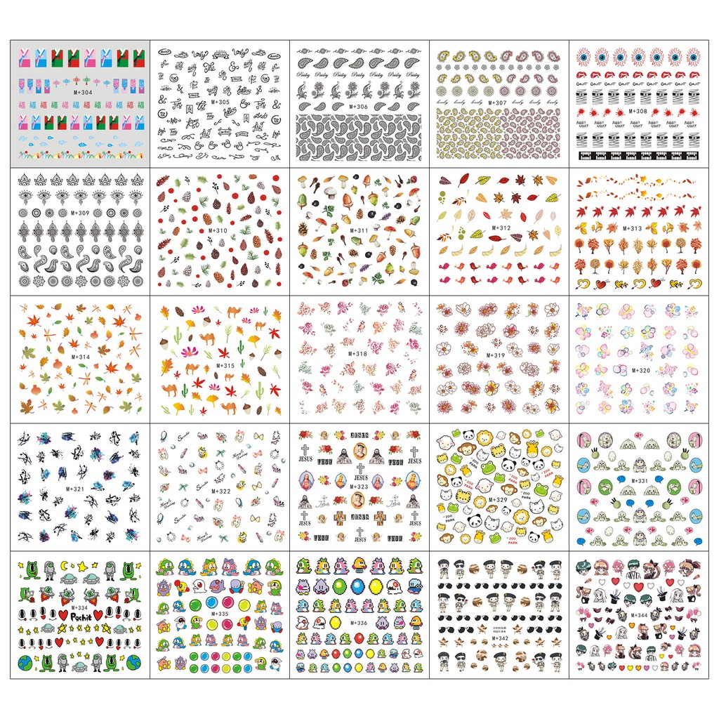 พร้อมส่ง⚡ สติ๊กเกอร์ ติดเล็บ Tattoo ลอกน้ำ แทททู ติดตกแต่งเล็บ เจล ลอกลายน้ำ เกาหลี เด็ก Nailspop - รูปที่ 2