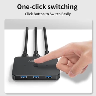 Acasis สวิตช์ USB HDMI KVM 2 In 1 Out 4K60Hz HDMI Switcher และ Extended 4 พอร์ต USB3.0 Hub กล่องแชร์แมนนวล พร้อมสาย USB HDMI 2.0 สําหรับคอมพิวเตอร์ PC แล็ปท็อป มอนิเตอร์