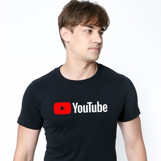 เสื้อยืด YouTube ยูทูป ผ้าดี Cotton100% หนานุ่มใส่สบาย